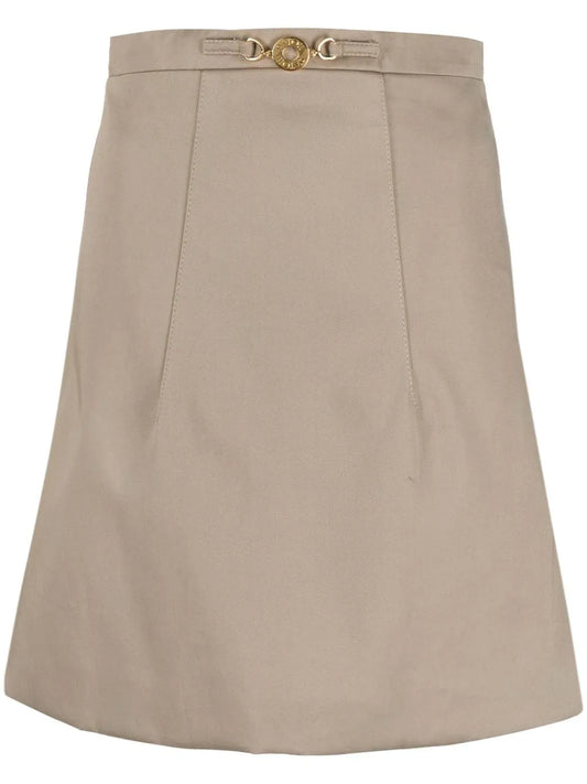 Logo-Plaque High-Waisted Skirt