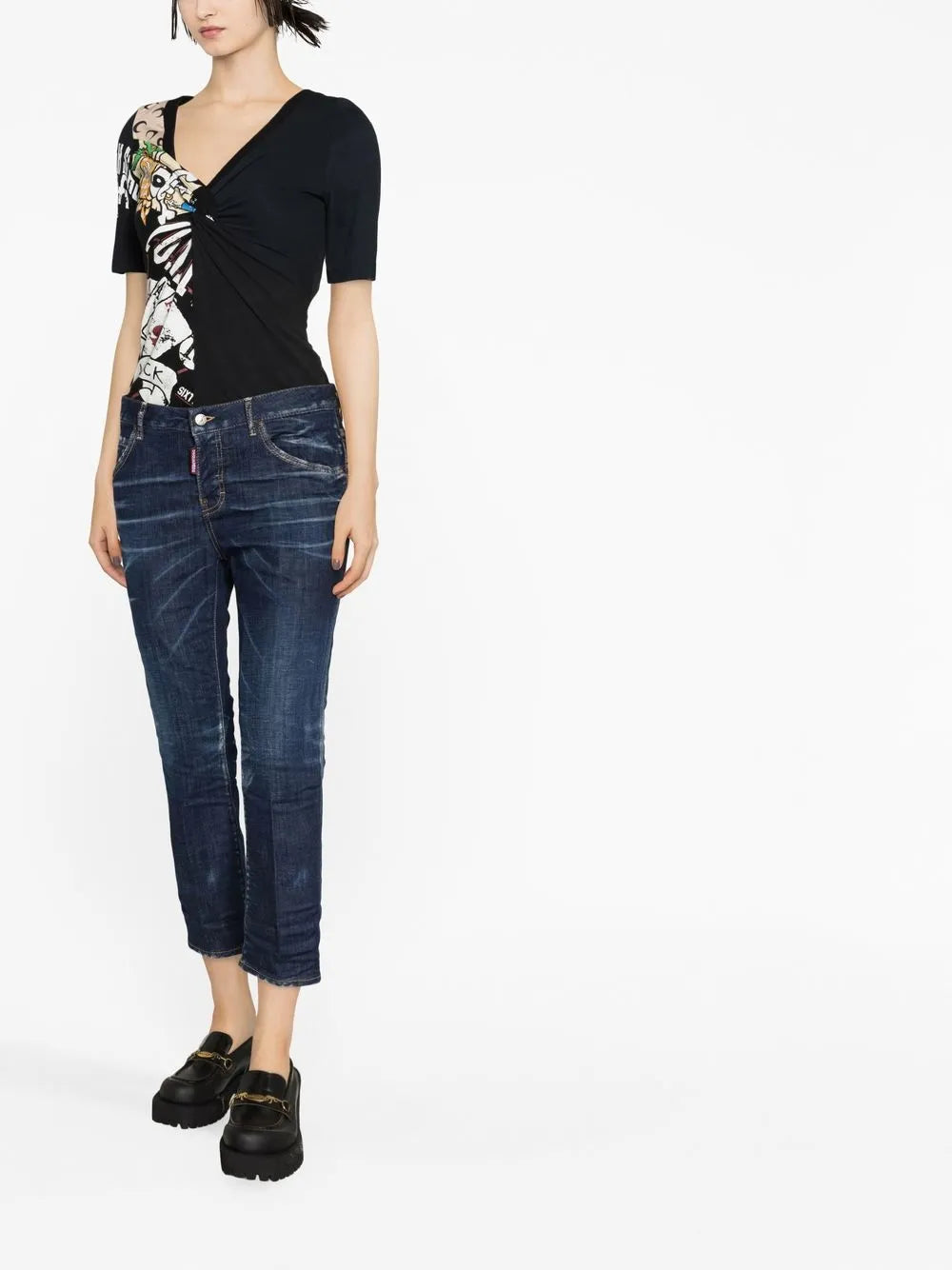 Low-Rise Cropped Jeans