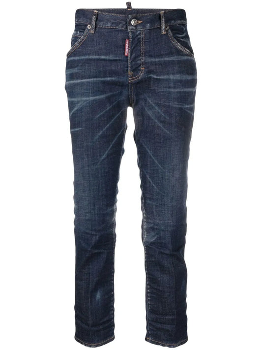 Low-Rise Cropped Jeans