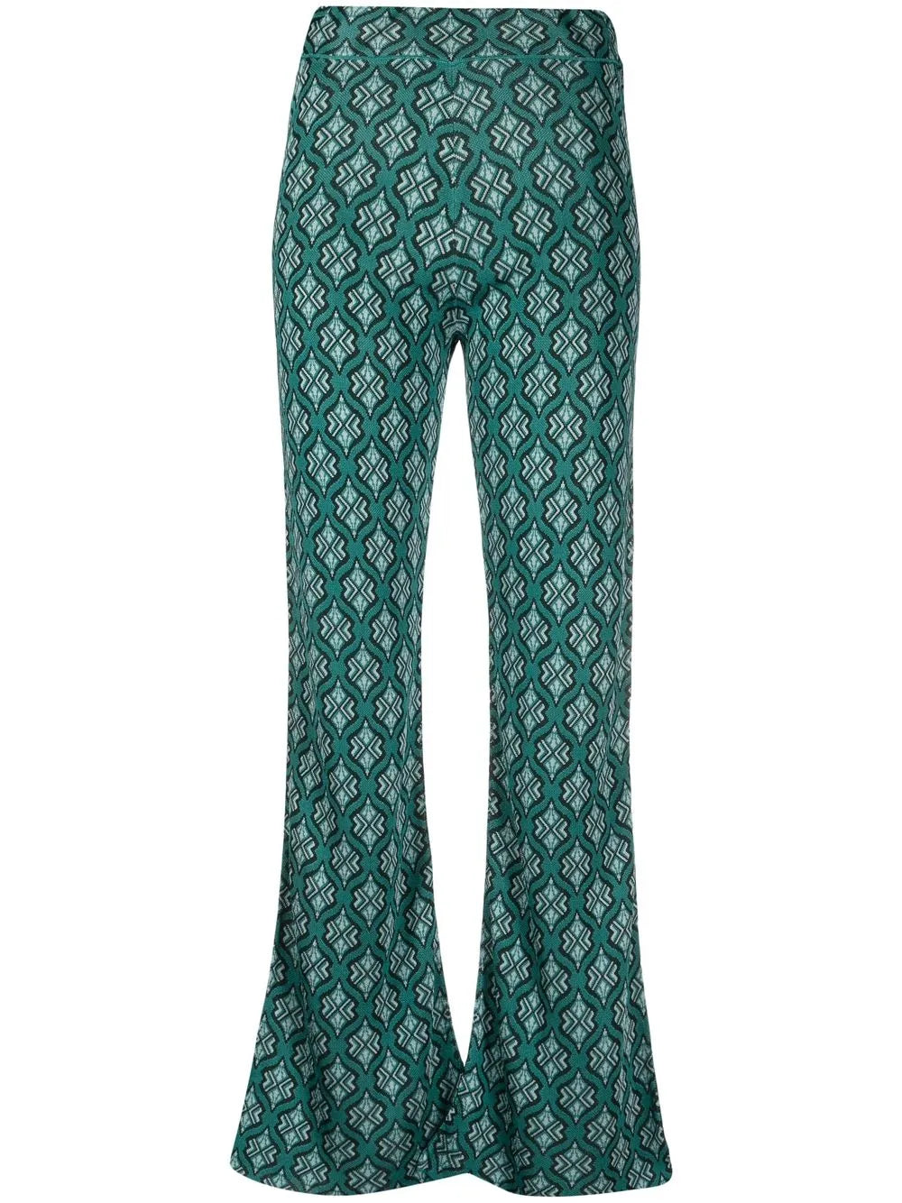 Moonstone Flared Jacquard Trousers
