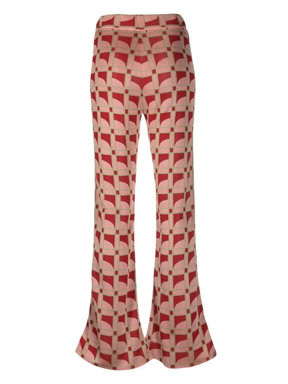 Moonstone Flared Jacquard Trousers