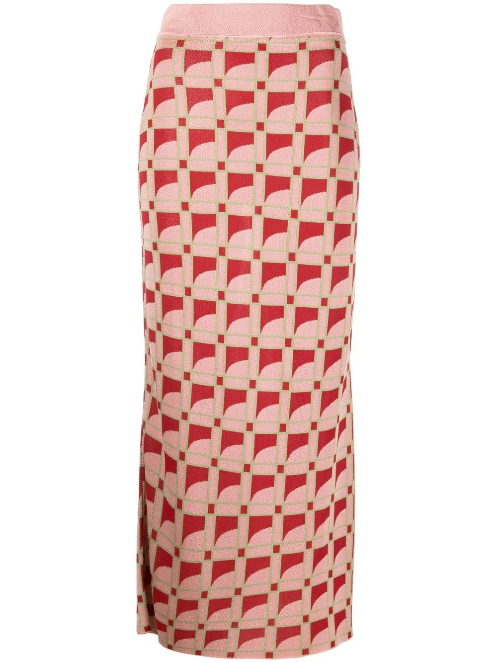 Long Jacquard Pencil Skirt