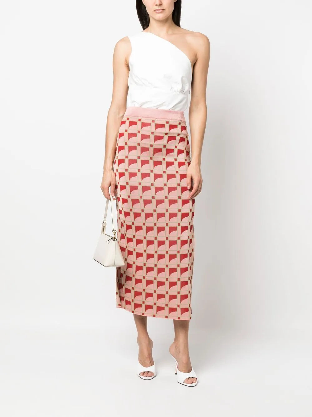 Long Jacquard Pencil Skirt