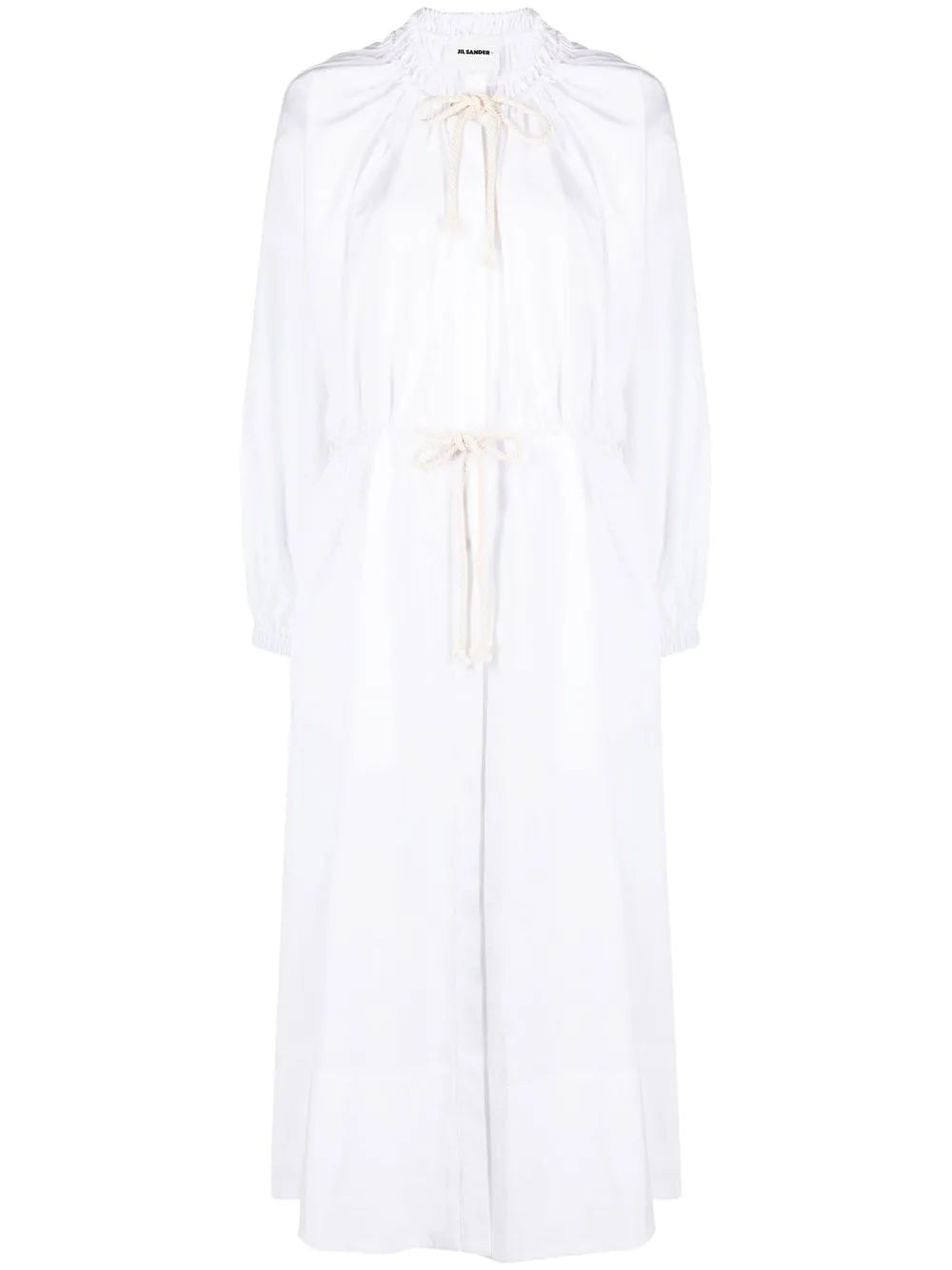 Drawstring Cotton Shirtdress