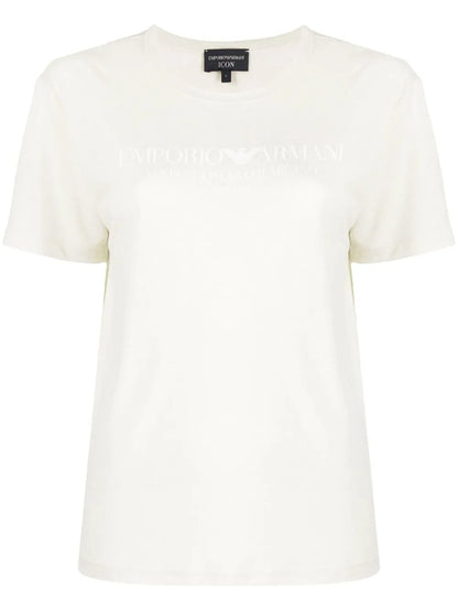Logo-Print Linen-Blend T-Shirt