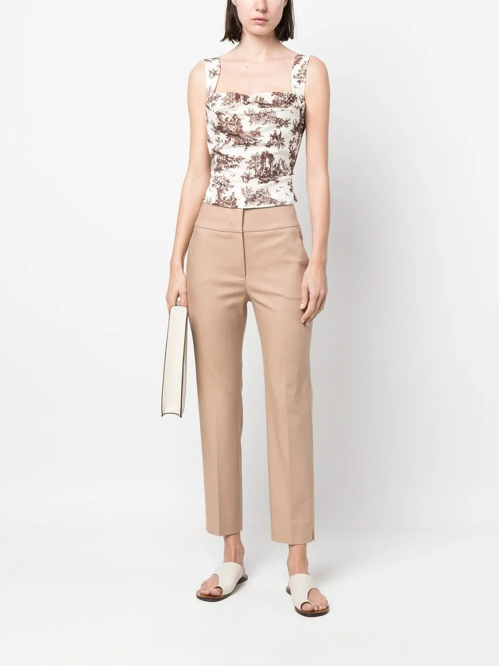 Slim-Fit Cropped Trousers