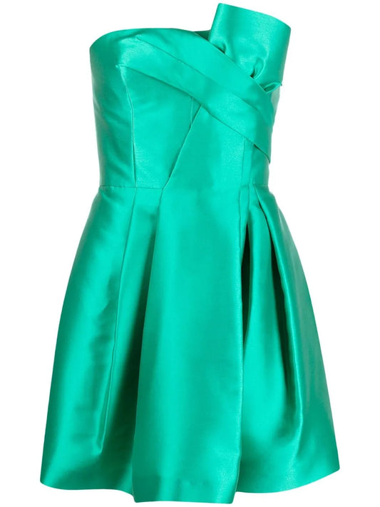 Gathered-Detail Strapless Minidress