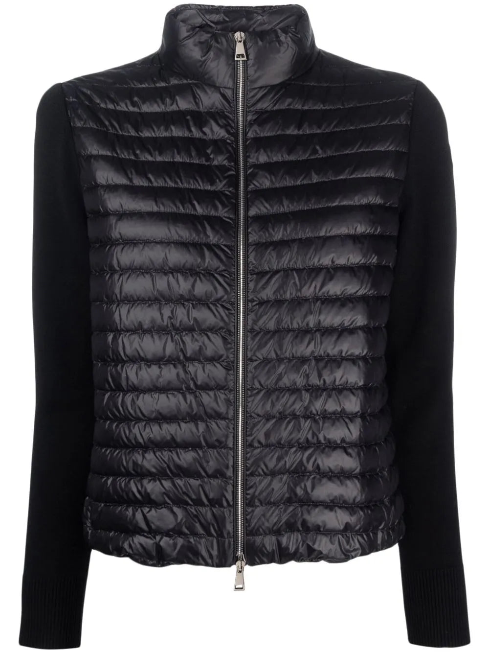 Contrasting-Sleeve Padded Jacket