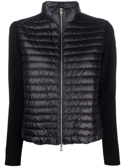 Contrasting-Sleeve Padded Jacket