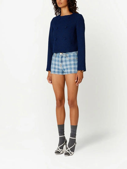 Textured Cropped Jacket