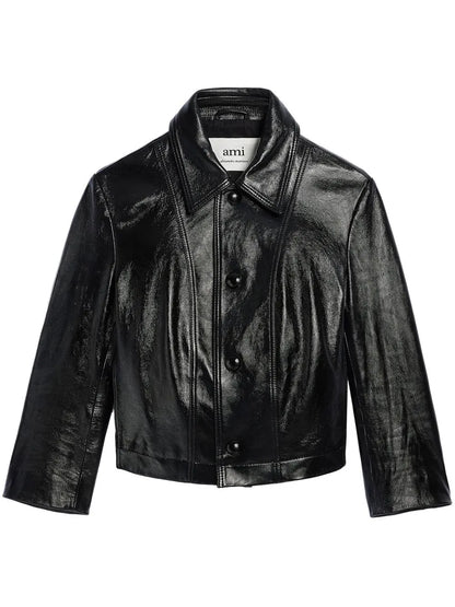 Cropped Leather Jacket