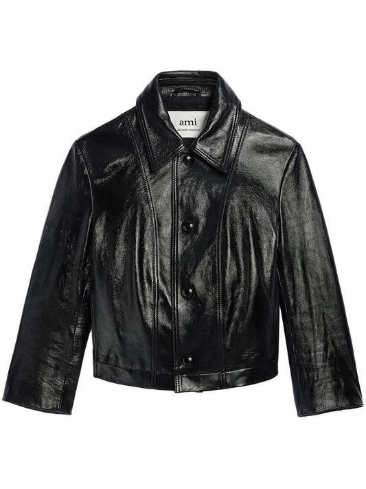 Cropped Leather Jacket