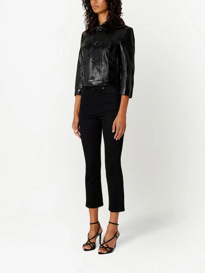 Cropped Leather Jacket