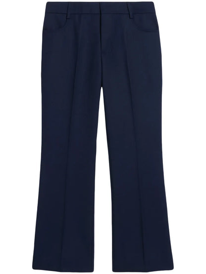 Cropped Flared Trousers