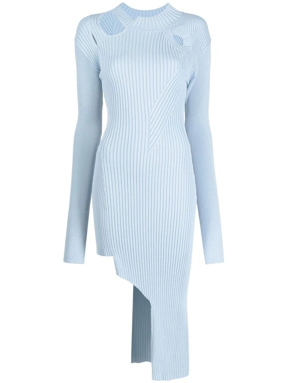 Ribbed-Knit Cut-Out Dress
