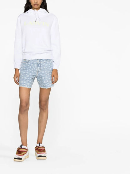 Embroidered-Logo Cotton Hoodie