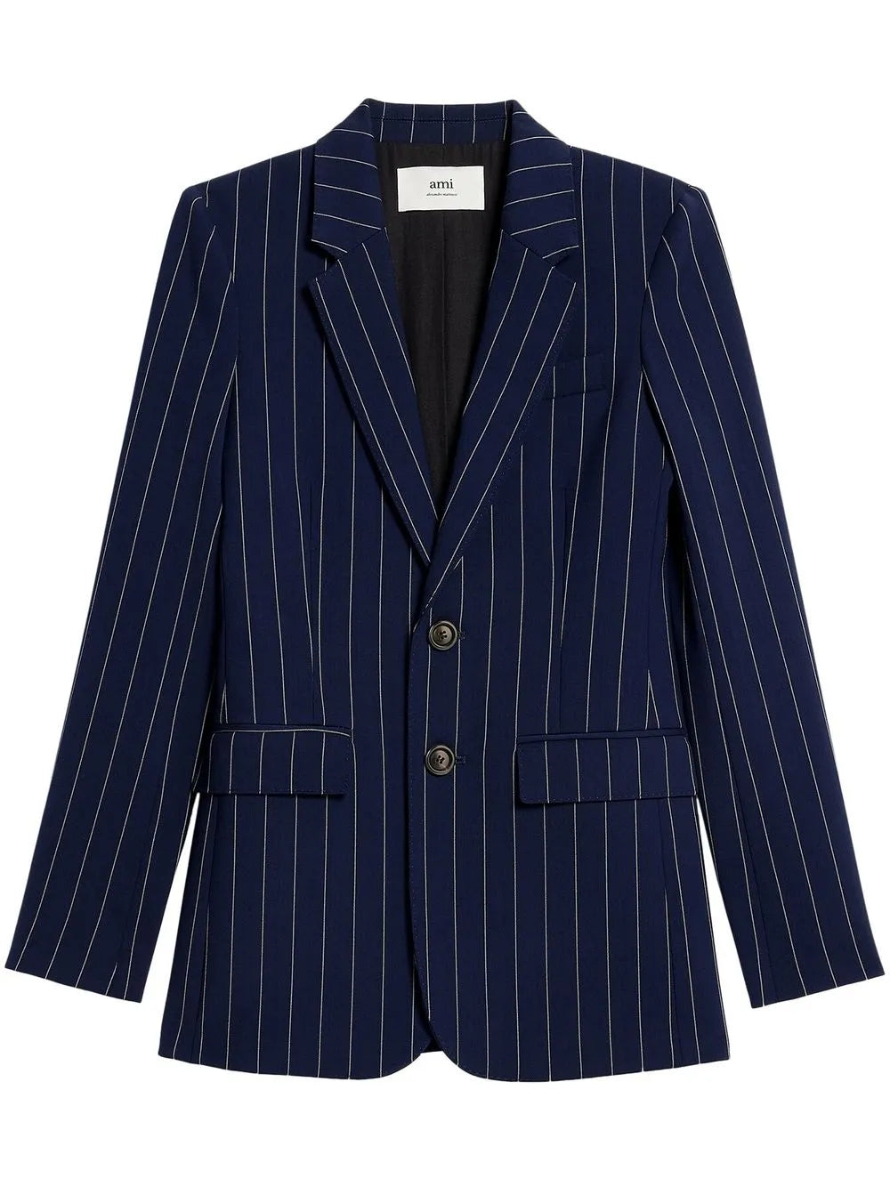 Striped Single-Breasted Blazer