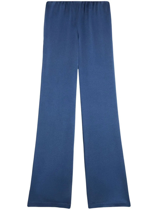 High-Waisted Satin Trousers
