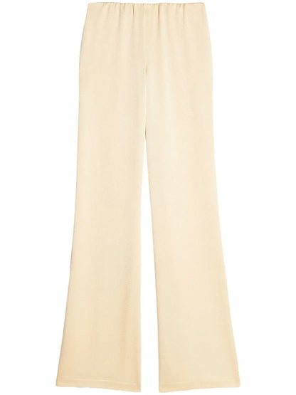 High-Waisted Satin Trousers