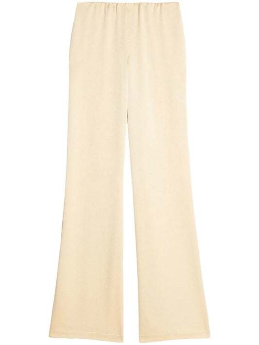 High-Waisted Satin Trousers