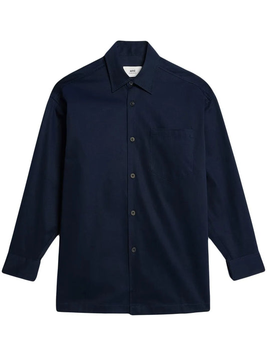 Logo-Print Button-Front Shirt