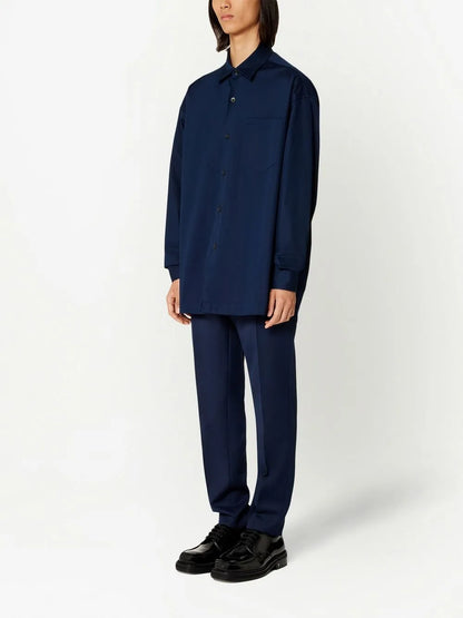 Logo-Print Button-Front Shirt