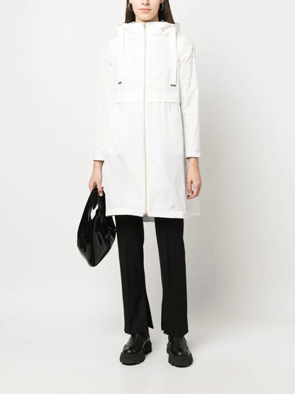 Techno Taffeta Drawstring-Hood Parka