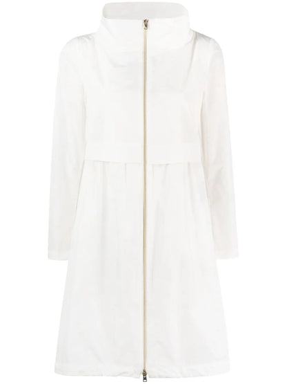 Techno Taffeta Drawstring-Hood Parka