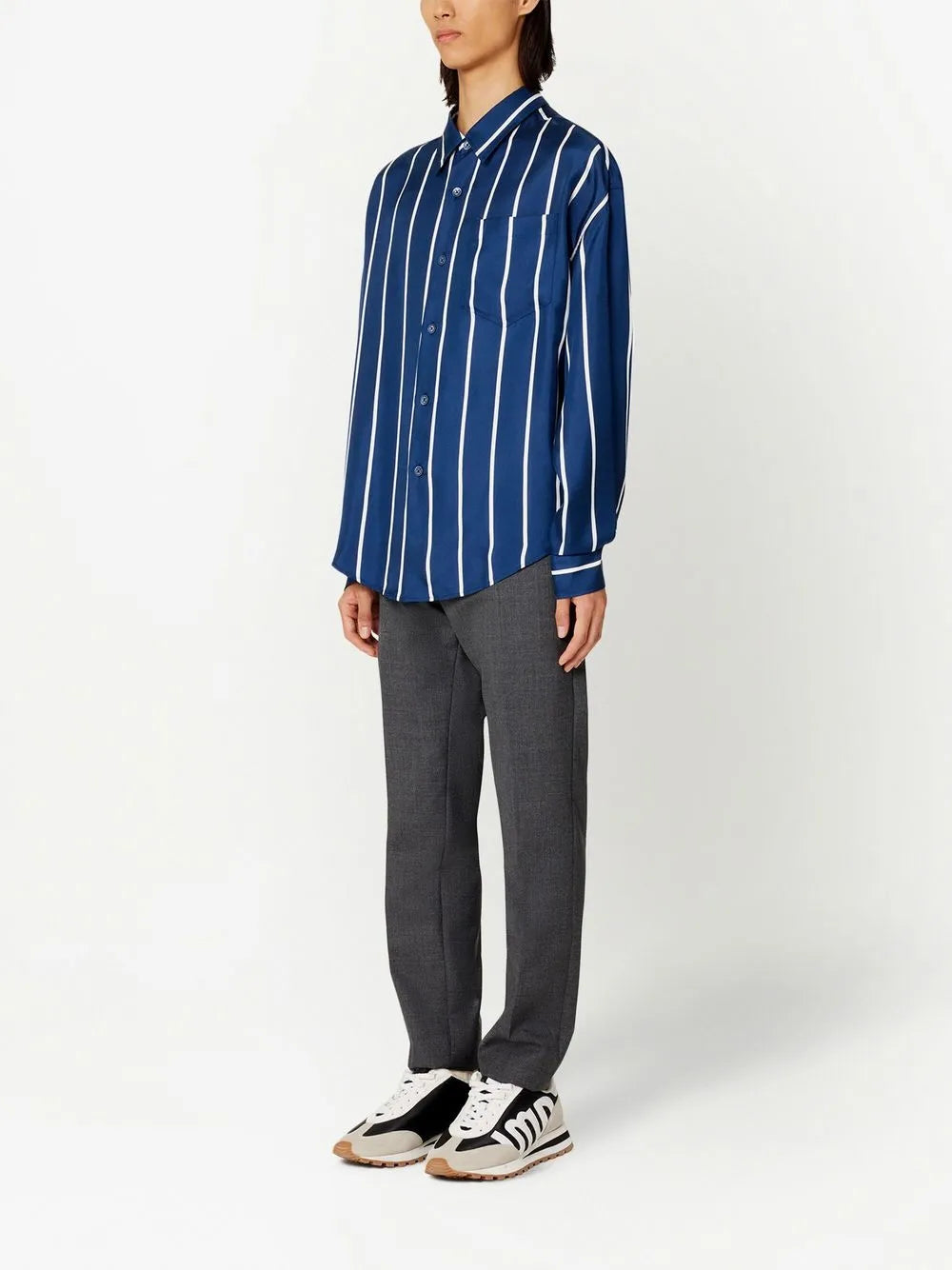 Striped Button-Up Shirt
