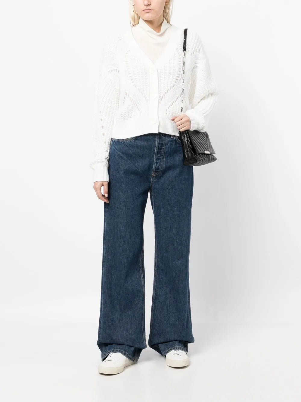 Open-Knit Cotton-Wool Blend Cardigan