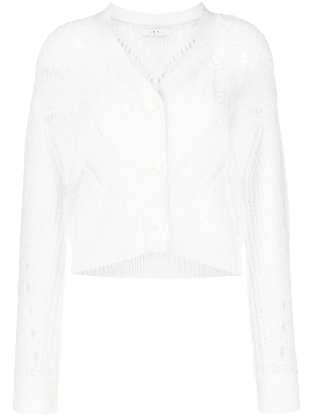 Open-Knit Cotton-Wool Blend Cardigan