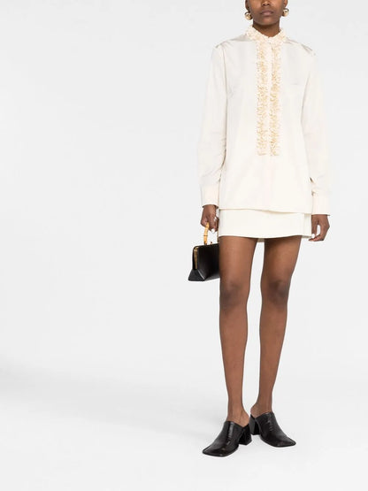 Ruffle-Trim Blouse