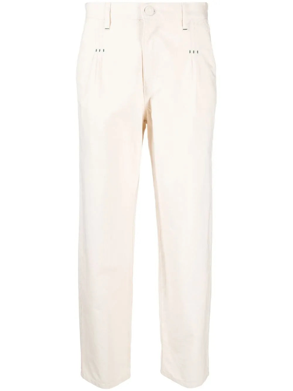 Pintuck-Detail Tapered Jeans