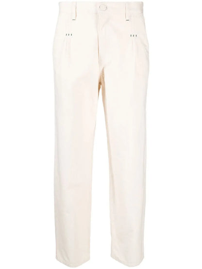 Pintuck-Detail Tapered Jeans