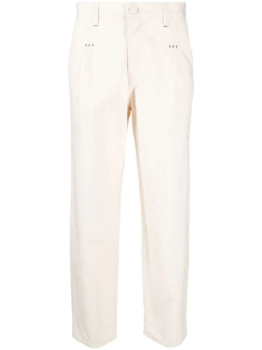 Pintuck-Detail Tapered Jeans