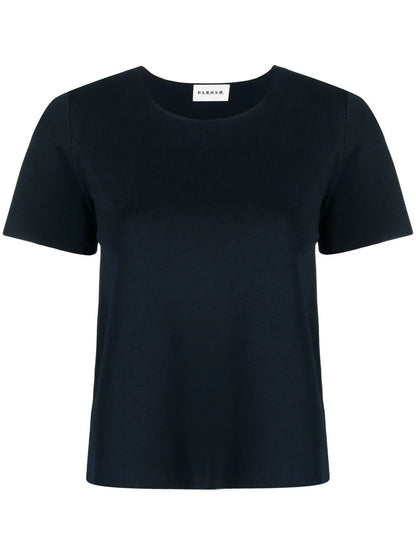 Round-Neck Knitted T-Shirt