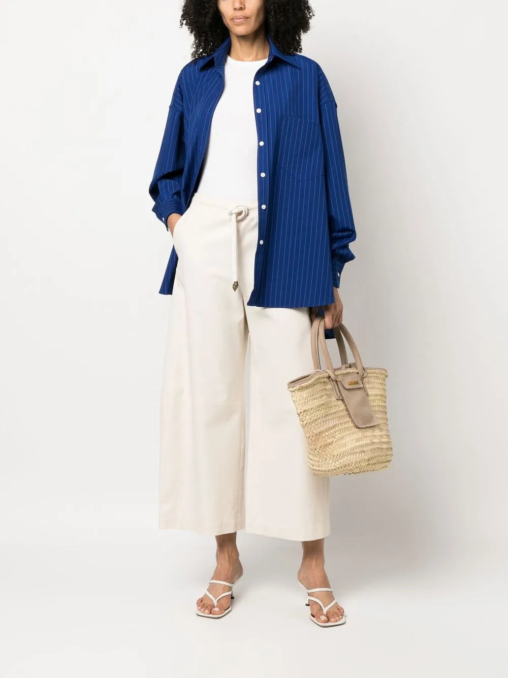 Four-Pocket Drawstring-Waist Culottes