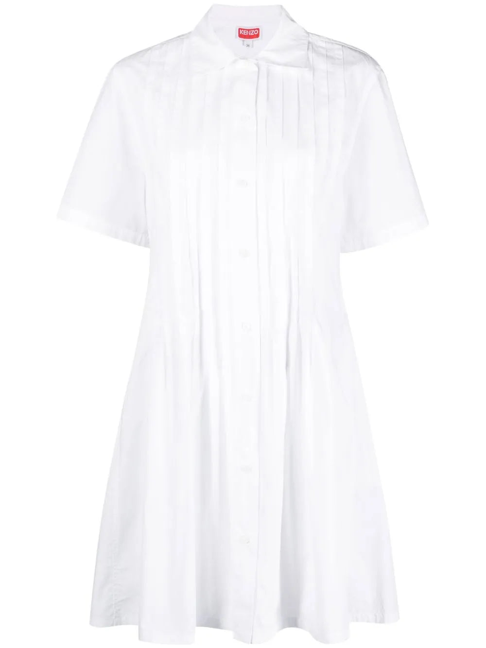 Pintuck Short-Sleeve Dress