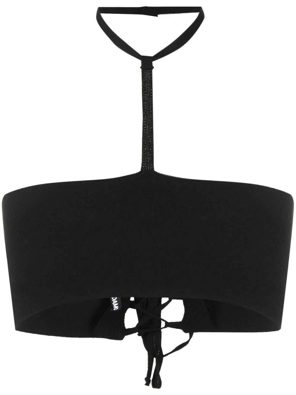 Lace-Up Halterneck Crop Top