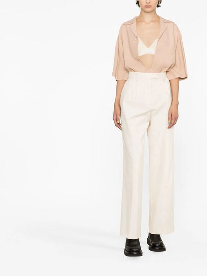 Pressed-Crease Tailored Trousers