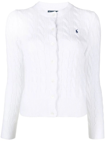 Polo Pony Cable-Knit Cardigan