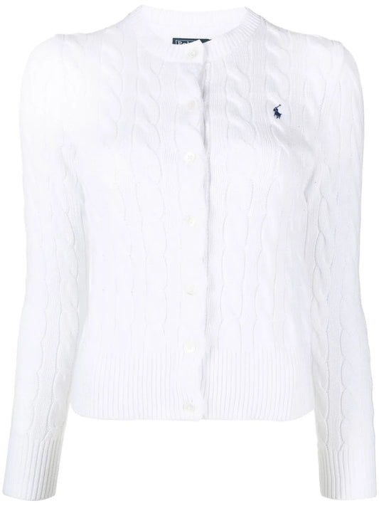 Polo Pony Cable-Knit Cardigan