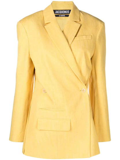 Asymmetric Double-Breasted Blazer