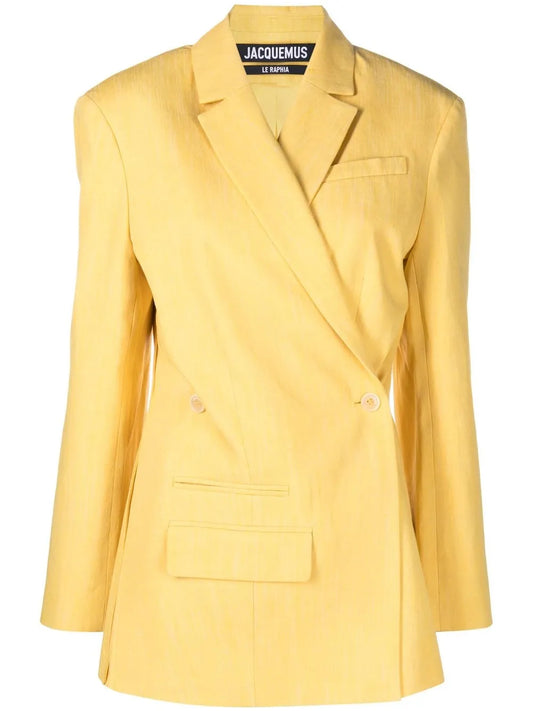 Asymmetric Double-Breasted Blazer