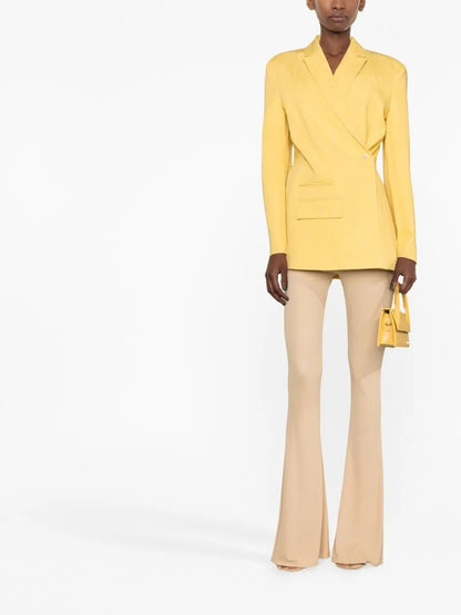 Asymmetric Double-Breasted Blazer