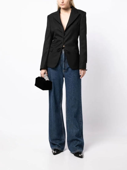 Laced Open Back Tailored Blazer