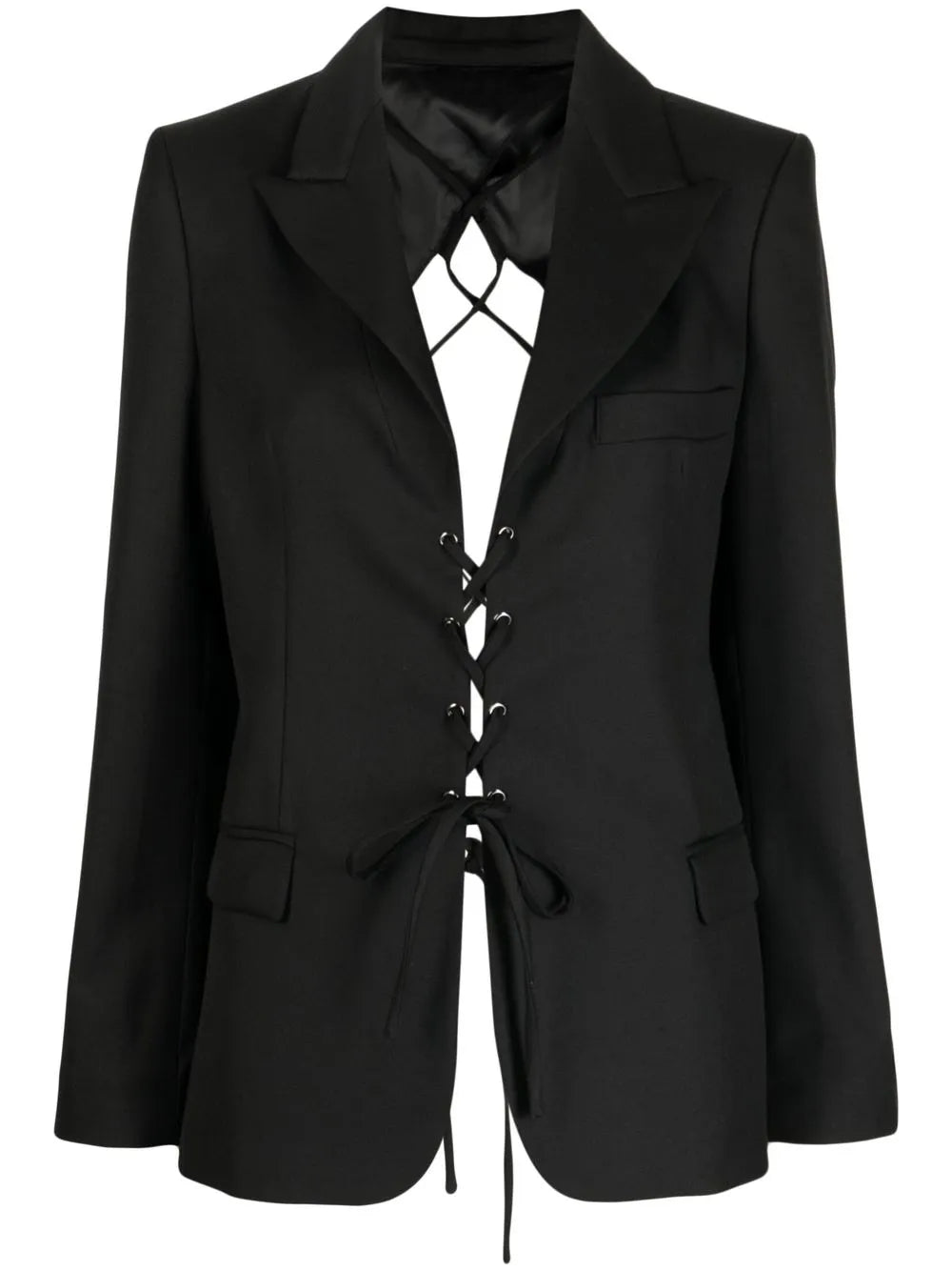 Laced Open Back Tailored Blazer