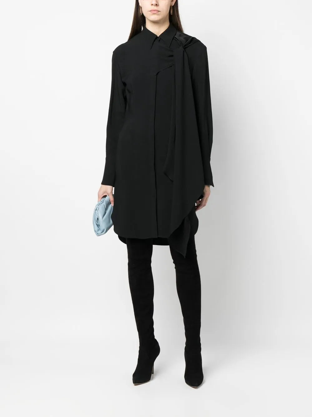 Classic-Collar Shirt Dress