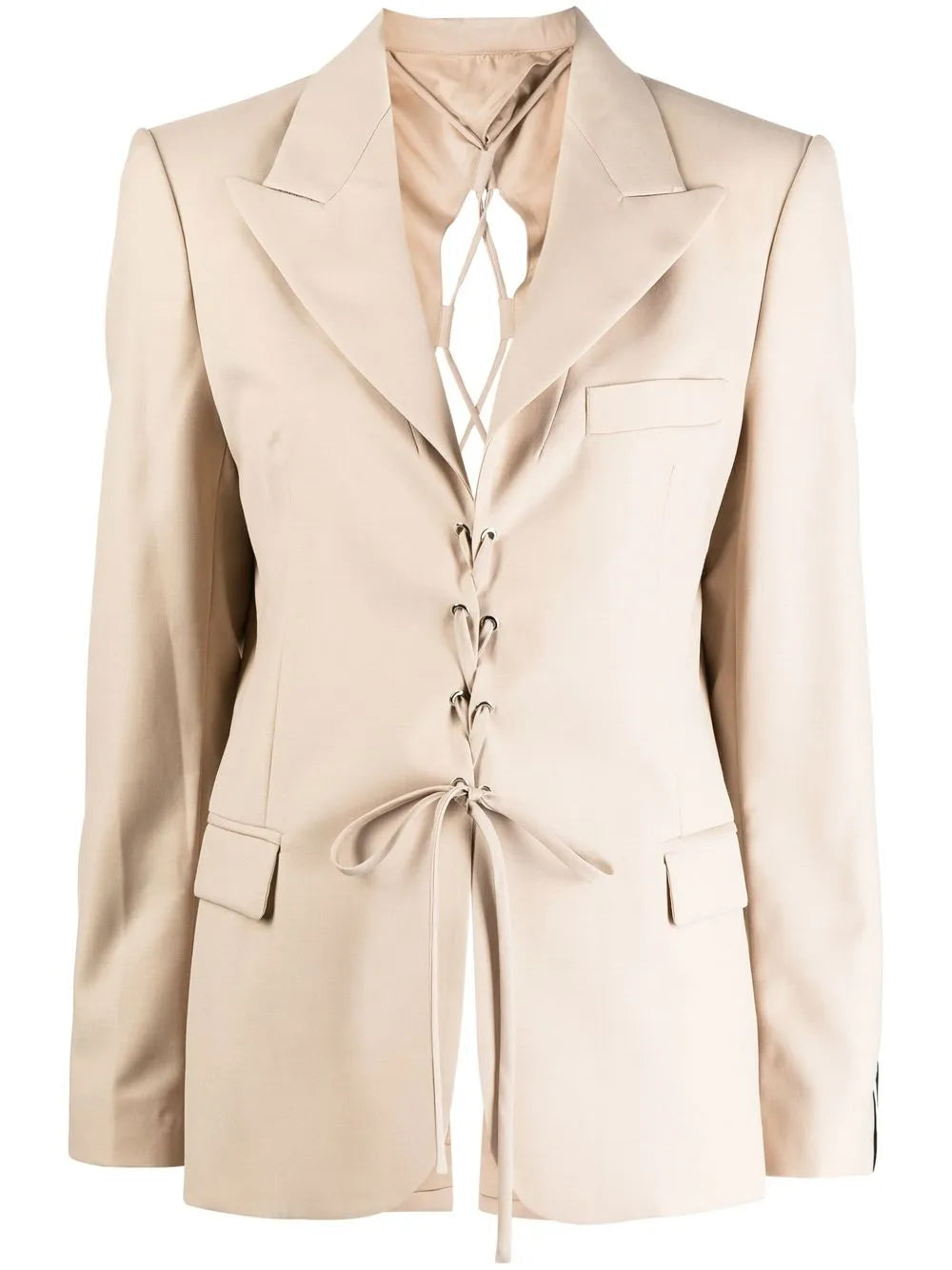 Laced Open Back Tailored Blazer