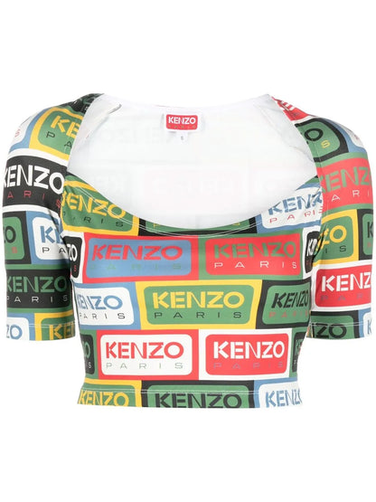 Logo-Print Crop Top